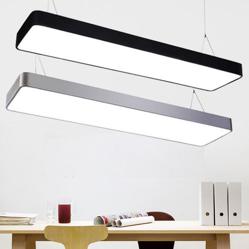 LED办公室吊灯长条灯吸顶灯简约现代会议圆角长方形商场写字楼