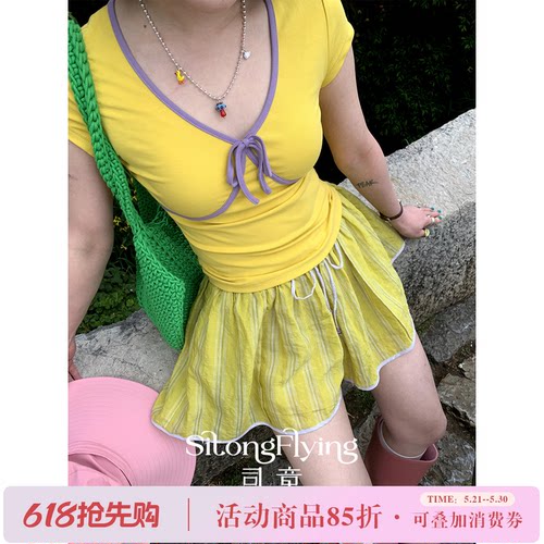运动风休闲时尚双层防走光短裤