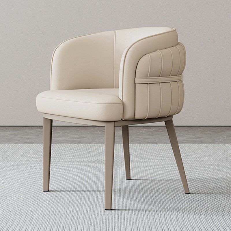意式餐椅轻奢家用猫爪皮餐桌椅高级洽谈椅梳妆书桌椅茶椅靠背座椅