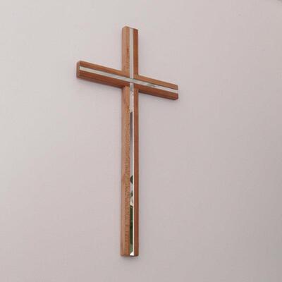 镜义树装家·国明心美橡木18035镶条墙壁十字架饰挂件现货