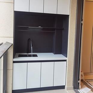 新封边工艺GYU一体石合衣英石盆洗衣机组柜铝合金洗柜储物柜阳台