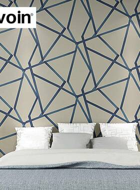 简不约何线条无纺布40957墙纸抽象艺术浅灰几色规则纹条壁纸