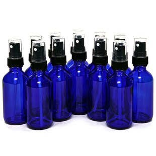 达丝棒棒12个装 瓶 60ml蓝色玻璃精油香水喷雾瓶超细雾酒精消毒分装