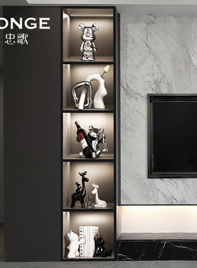 轻奢风暴力熊红酒架电视柜子酒柜装饰品摆件家居客厅乔迁新居礼品