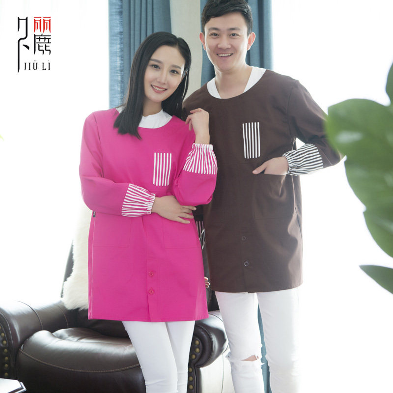 2021时尚韩版厨房男女款围裙烧饭反穿衣防水防污清洁罩衣包邮
