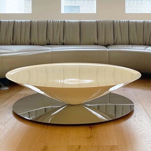 创意艺术设计师异形网红咖啡桌玻璃钢悬浮圆锥形茶几客厅茶桌边几