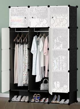 衣柜简易简约现代经济组装塑料JWN成人钢宿舍空省间布艺型架收纳