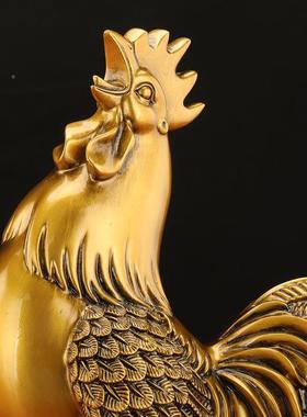 大吉利金鸡摆件招艺十大二生肖公鸡装饰客厅办财公室工111品摆设