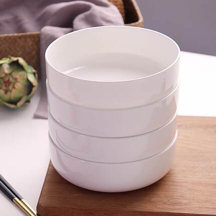 4只装陶瓷餐盘家用装盘子深SZA深口碟菜子汤菜碗菜盘炒菜盘创意深