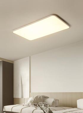 2025年客灯现代简约大气大920灯大形厅主灯白色厅1mc极简长方吸顶