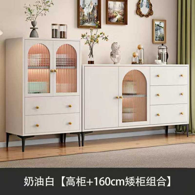 Fls实木餐边柜现代简约斗柜收纳储物柜高柜多功能客厅餐厅茶水柜