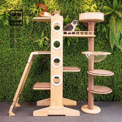 moko猫爬架猫窝猫树一体大型猫别墅加宽猫抓板布偶