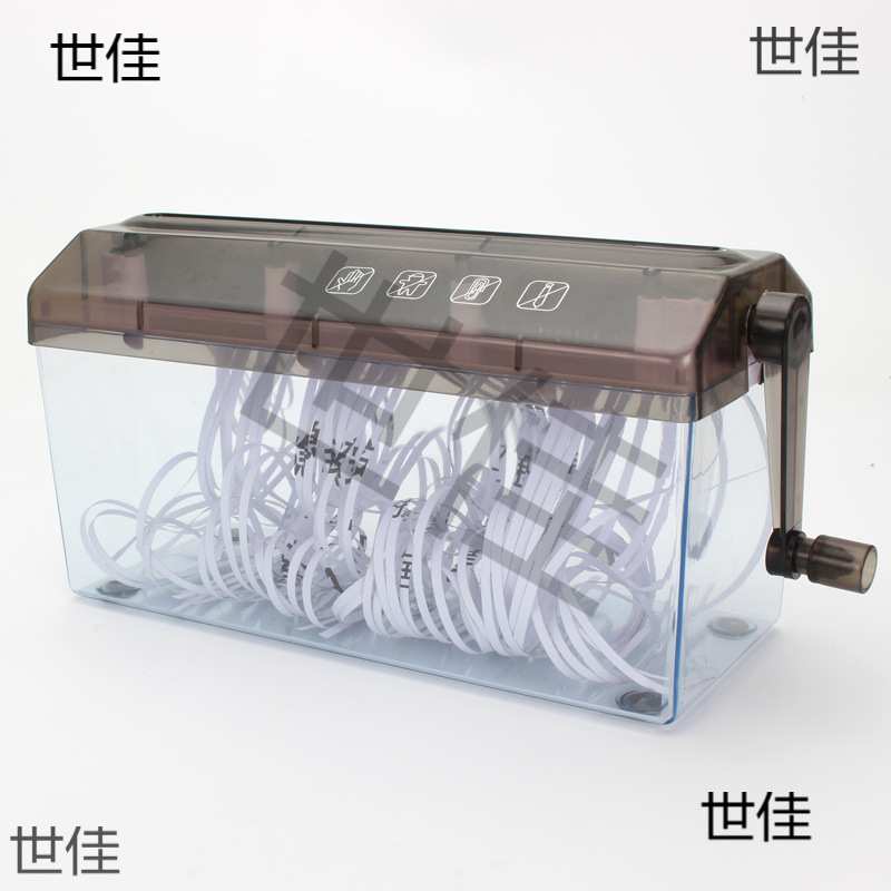手动碎纸机a4迷你家用手摇碎纸机小型办公用碎纸机桌面条状垒德株