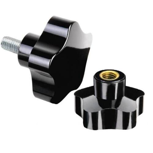 不锈钢七星把手胶头手拧星型梅花胶柄螺丝M4M5M6M8M10M12M14-20