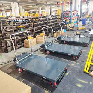 普尔夫升降平台车加滚珠滑轮牛眼珠液压车升降机固定电动升降车