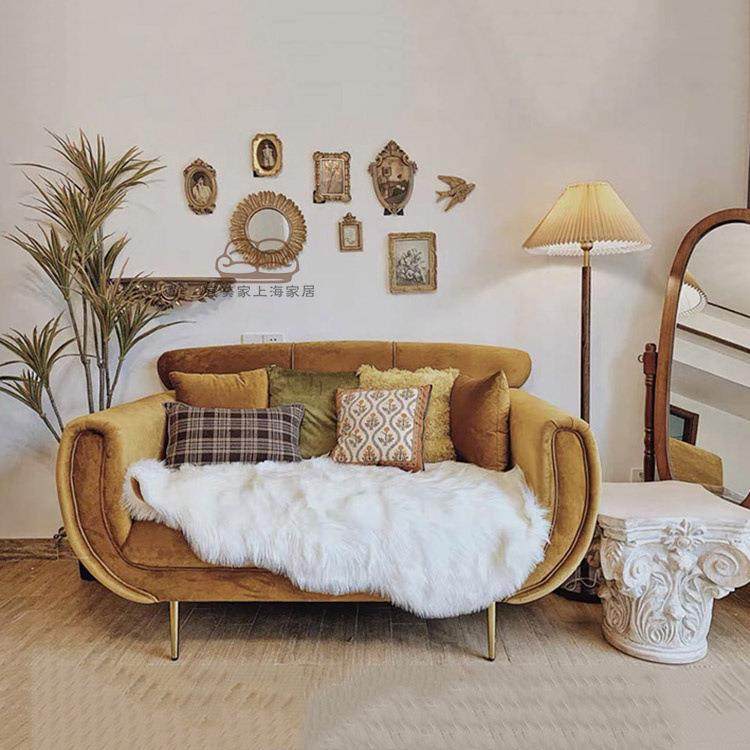 美式简约单双三人客厅阳台酒店售楼部样板房轻奢中古vintage沙发,玩具/童车/益智/积木/模型,毛绒/玩偶/公仔/布艺类玩具,淘宝优惠券,粉丝福利购,淘宝优惠卷