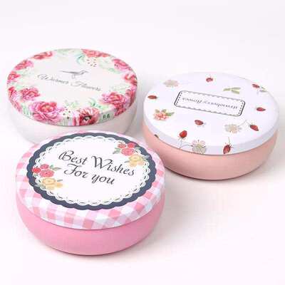 Tinplate Round Mousse Cake Macaron Dessert Tin Box Tea Sugar