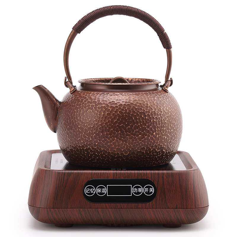 金玉香纯紫铜烧水壶家用铜壶沏茶壶手工泡茶壶电陶炉煮茶器茶具套