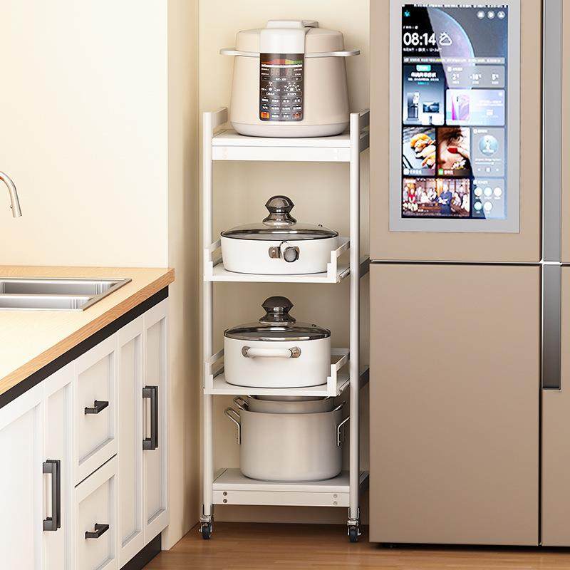 ZQ新款厨房多功能置物架落地多层锅架抽拉式40cm宽靠墙储物收纳架,标准件/零部件/工业耗材,车间地垫,淘宝优惠券,粉丝福利购,淘宝优惠卷