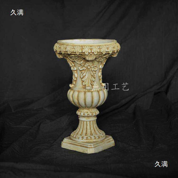 欧式落地罗马柱花盆别墅居装饰户外婚礼摆件橱窗陈列种花园垒德株