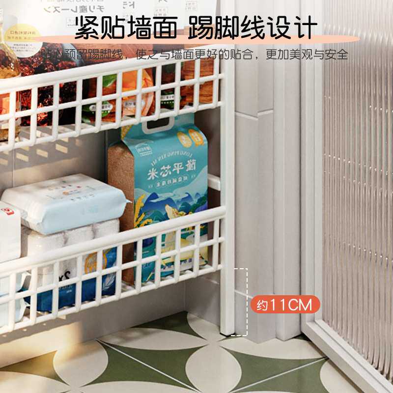 厨房门后置物架免打孔壁挂上墙货架一体多层落地调味料调料收纳架