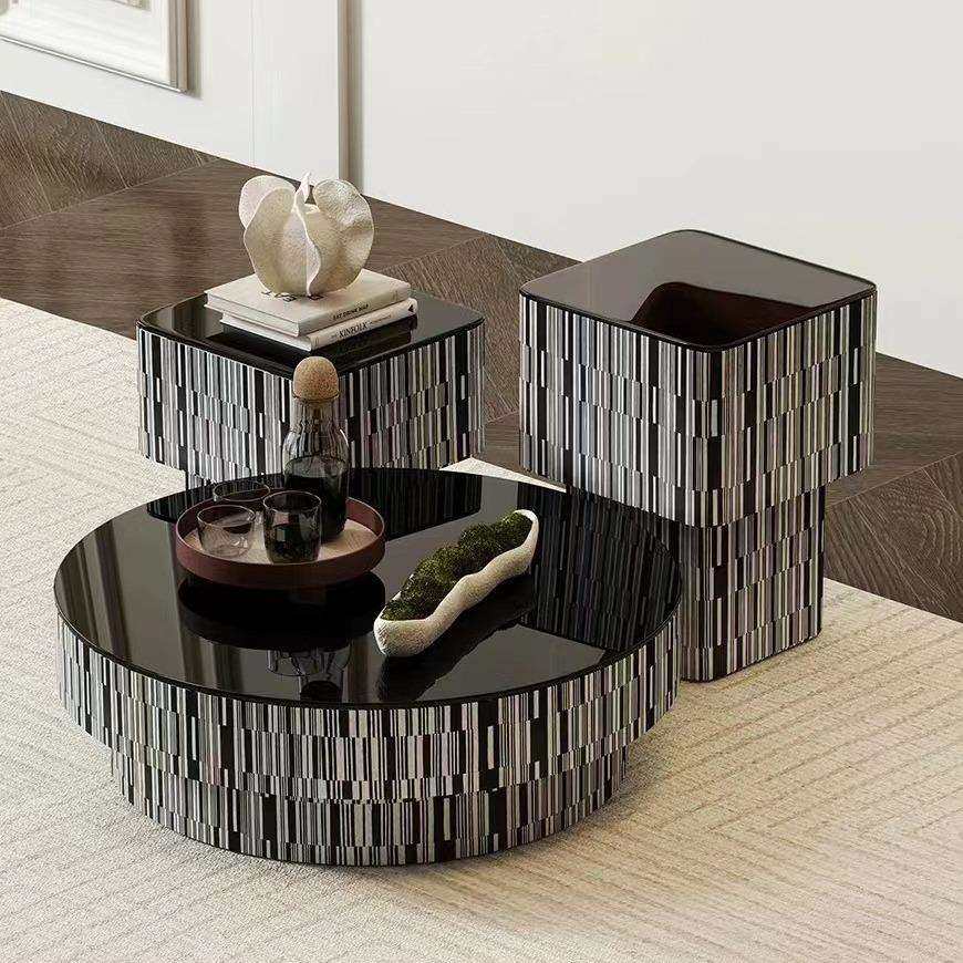 意式极简高端现代创意艺术风钢化玻璃茶几边几组合设计师圆形茶几,标准件/零部件/工业耗材,车间地垫,淘宝优惠券,粉丝福利购,淘宝优惠卷