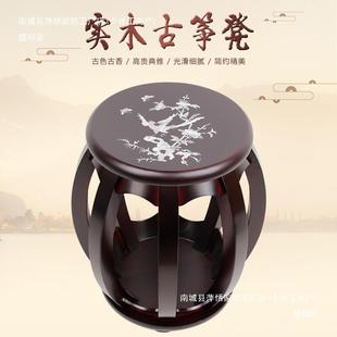 暐赉顺丰古筝圆凳古筝凳子实木古筝圆凳素面款海棠色古筝琴凳结实