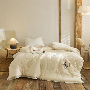 返璞归真的质朴感｜双A类母婴级素麻被子被芯棉麻保暖亲肤秋冬被