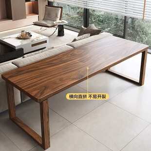 轻奢实木电脑桌办公桌去客厅家用全实木大书桌长条桌双人多人办公