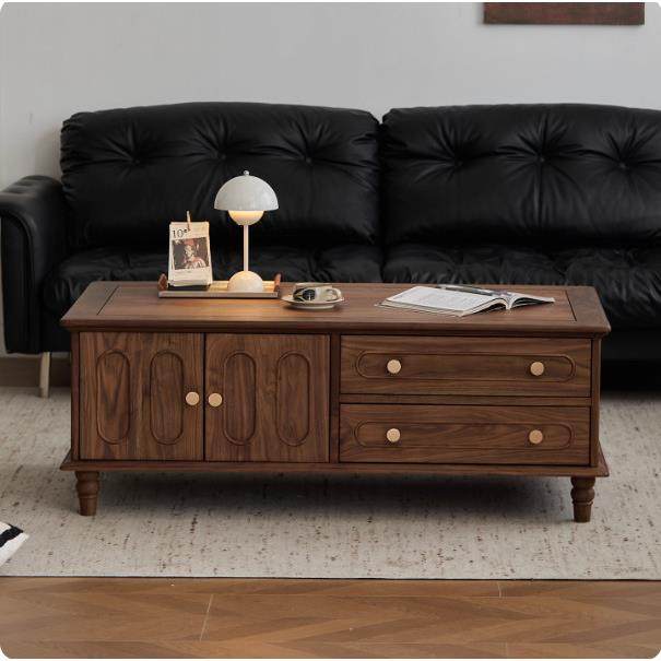 北美黑胡桃木茶几现代简约客厅家用小户型方几北欧全实木复古茶桌,电子元器件市场,其它元器件,淘宝优惠券,粉丝福利购,淘宝优惠卷