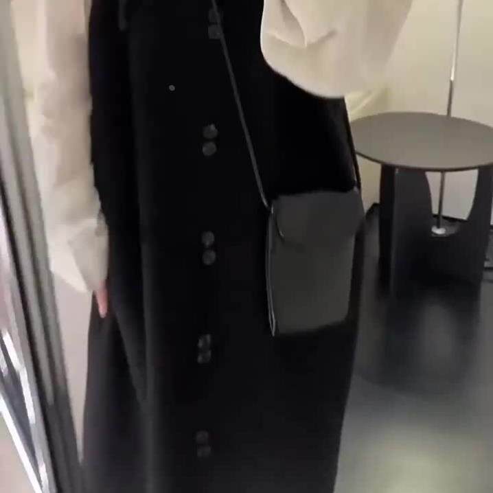 大码毛衣背心裙 长款过膝针织裙 女秋冬新款韩版慵懒宽松