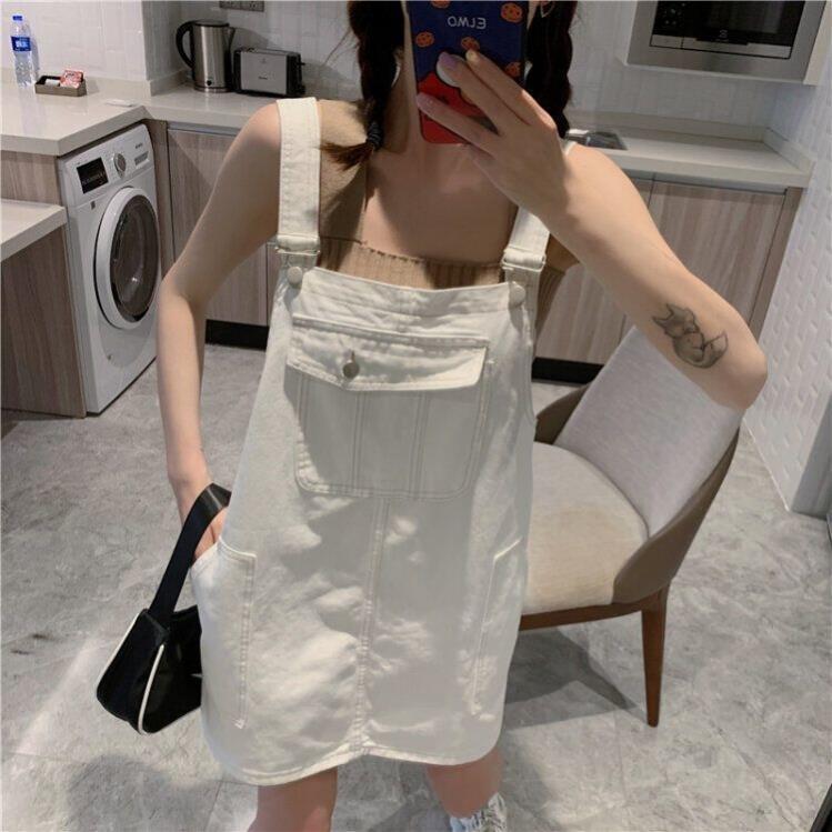 甜美无袖棉质背带裙夏季新款减龄款式连衣裙