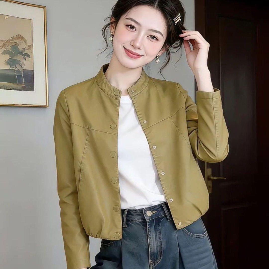 短款女士皮衣2026春秋新款设计感韩版简约pu皮外套小个子皮夹克