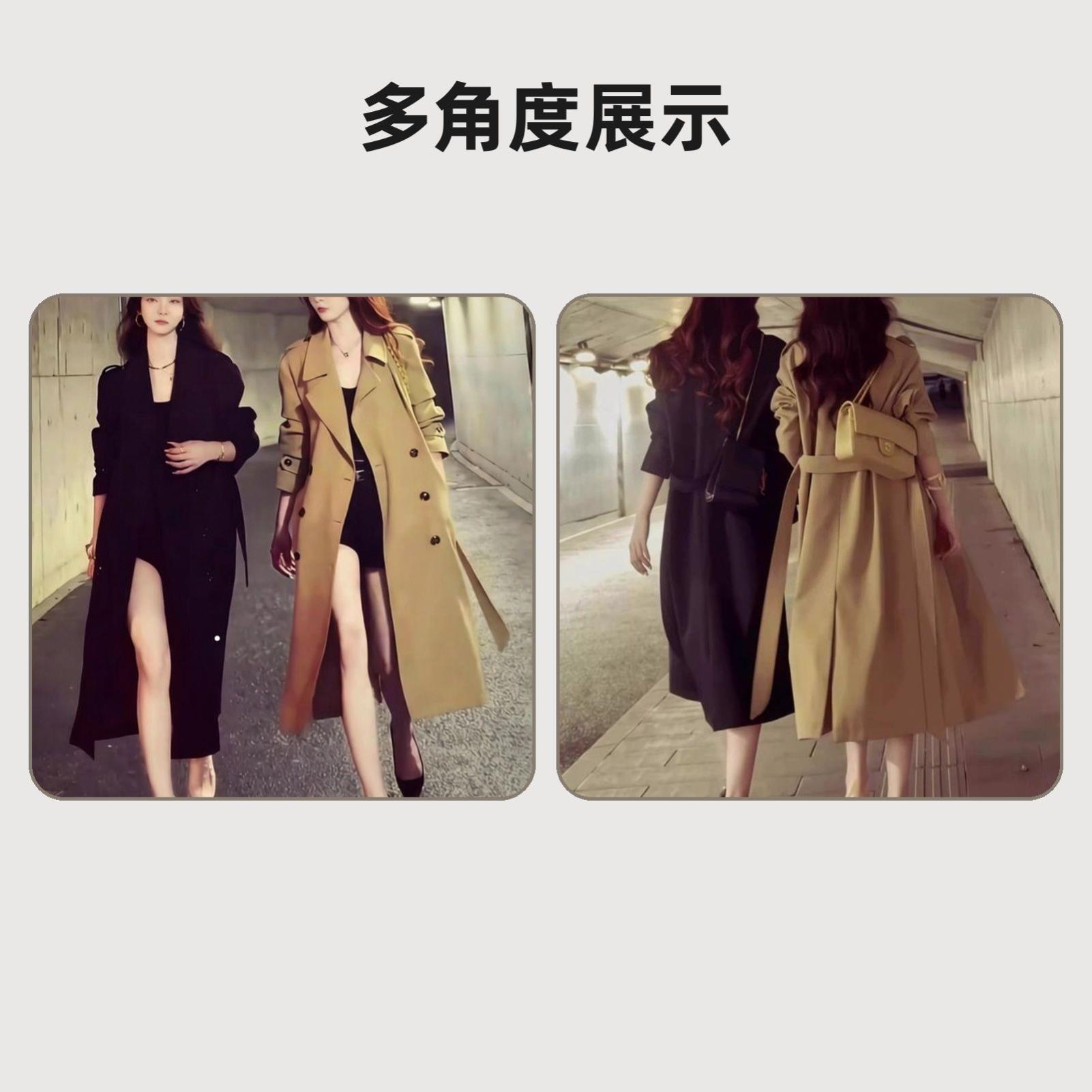 卡其色风衣外套女中长款2026春秋新款韩版休闲收腰小个子正肩大衣