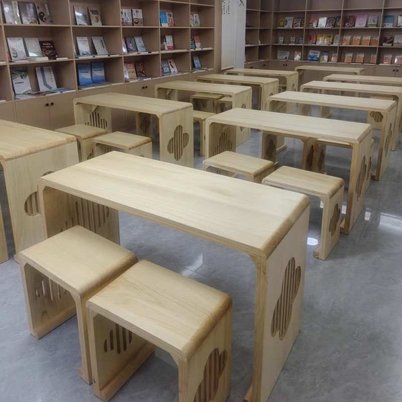 中式国学桌椅实木仿古书法桌围棋桌琴桌幼儿园桌椅马鞍桌临摹桌椅