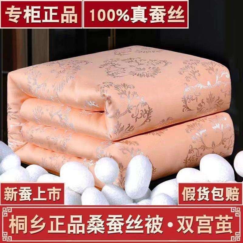 纯天然蚕丝被桑蚕丝加厚保暖冬被子母被春秋被夏被一件起批