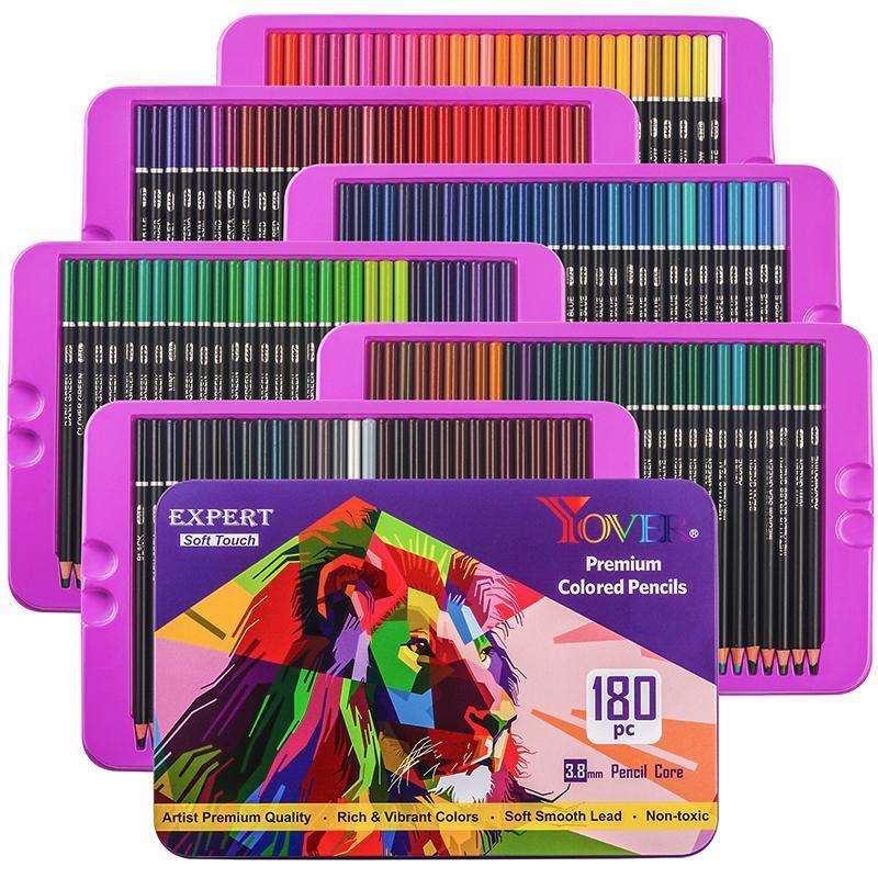 跨境新品180色彩铅套装油性彩色铅笔美术套装手绘铅笔厂家直销