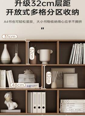 厂书架一落地置物靠架家墙体收纳储PDV物用柜复古展示柜开放