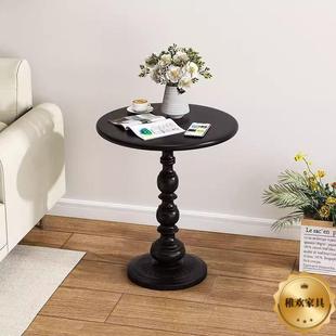 客厅家几用小茶边FOL桌古角几铁艺床头阳台柜小圆复桌复古床头边
