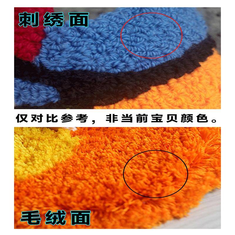 新款上市时尚装饰地垫用涤纶地毯2粉红玫瑰异形朵949家脚垫厂家现