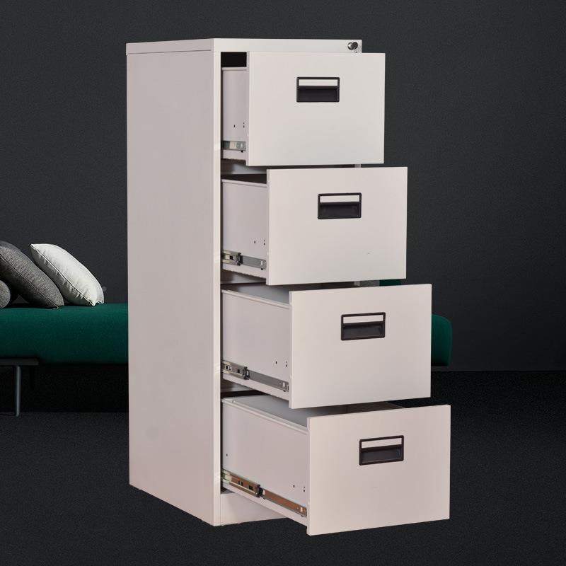 钢制四抽箱ke-0075挂劳柜aFC立式料档案柜二卡三4斗铁皮抽屉式文