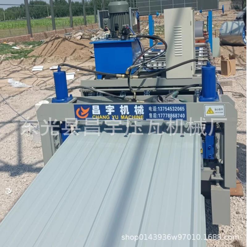 840-900双层带膜压瓦覆机钢瓦覆膜彩机价840-900格铝结构成型机