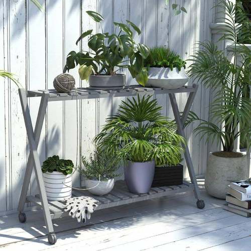 防腐木层移动花架阳台落地式多客肉可TYG多花盆架子厅创意养花带