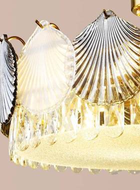 客厅吸顶圆形水晶灯简约现46285代灯气卧室新餐厅灯大法式款轻奢