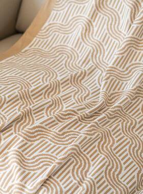 案新款中式18842云图针织沙发搭巾中祥式毯复古单人毛毯民宿酒店