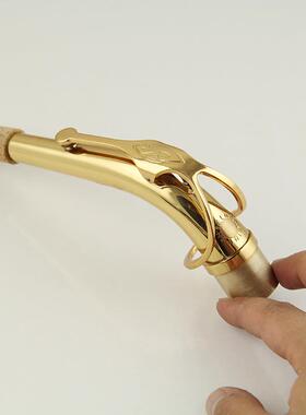 国中音降E萨克斯弯脖管IKA吹管法管颈4漆金口径2.5