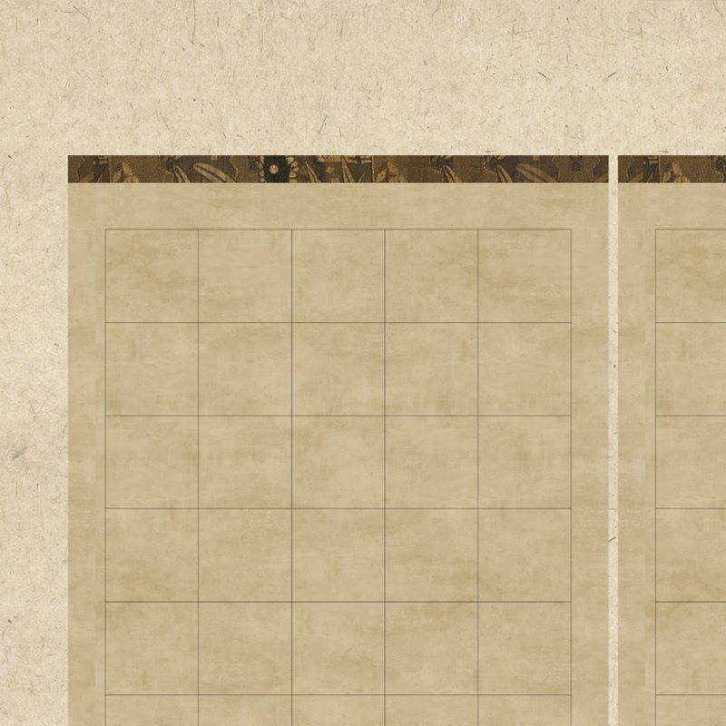 六尺三条蜡染带格宣半纸方格书法仿古生XPS熟毛笔半字大中小楷作