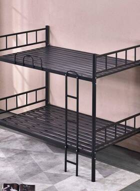 上下双铺高低床双学层OFT铁架床校学生宿口舍员工公寓铁艺闭型材