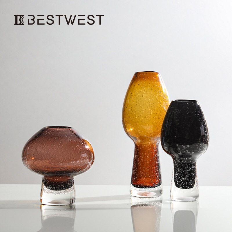 Bestwest彩色火炬玻璃水培花瓶