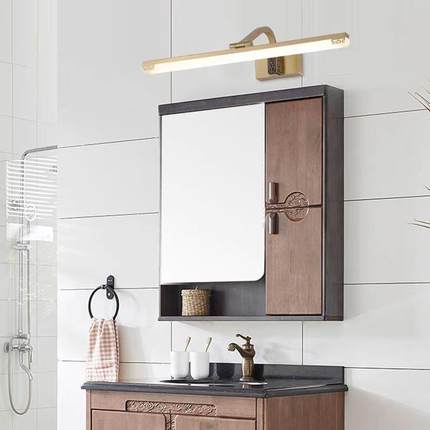 铜镜前灯新1603中浴式卫生全间LD镜E柜专用灯复古室防水化妆镜壁